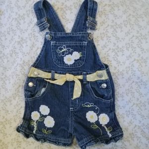 Toddler Girly Denim Overalls